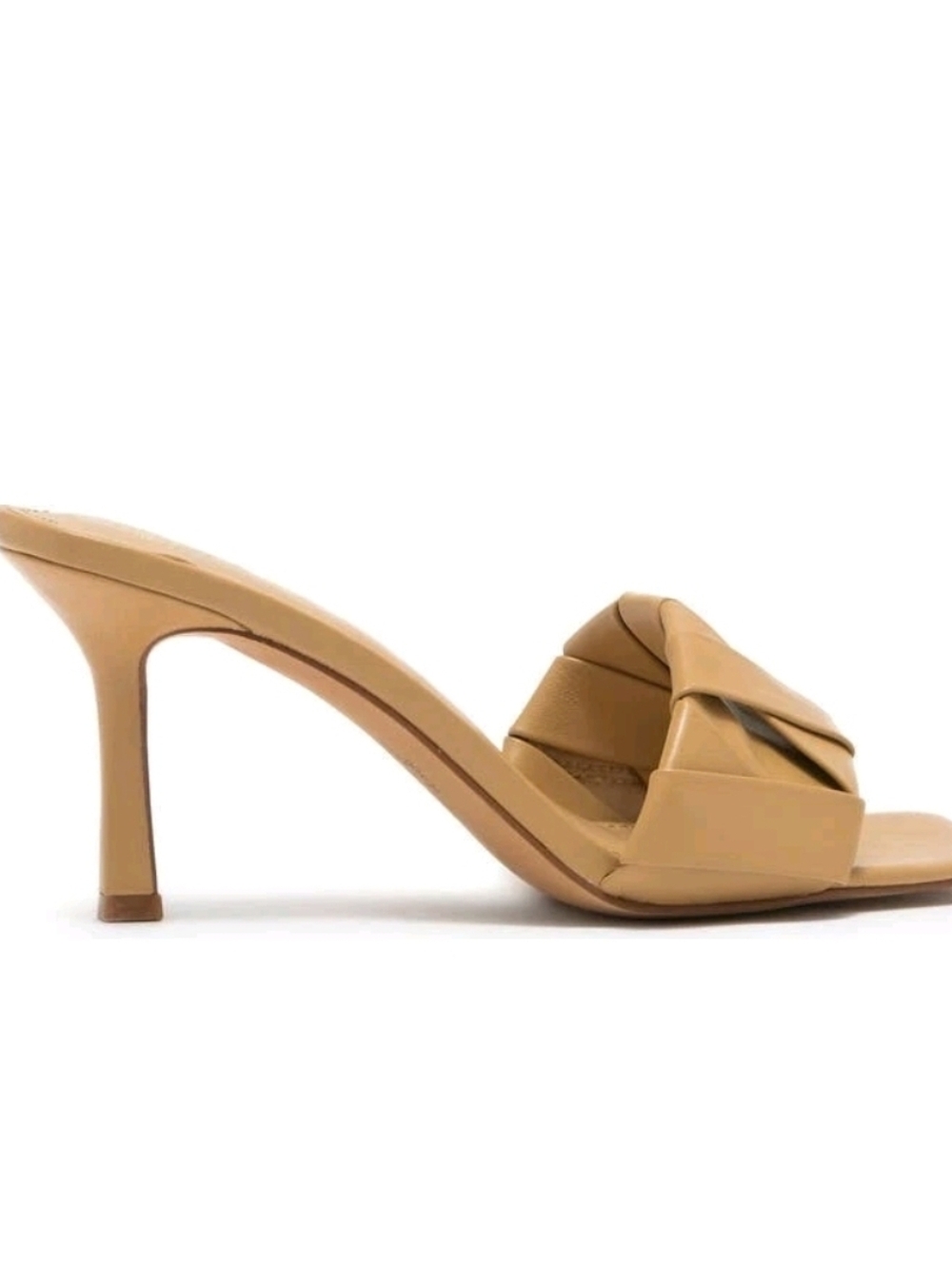 🆕🌹Endonta Pintucked Braided Leather Stiletto Sandal VINCE CAMUTO leche/bone 7 - Picture 5 of 8